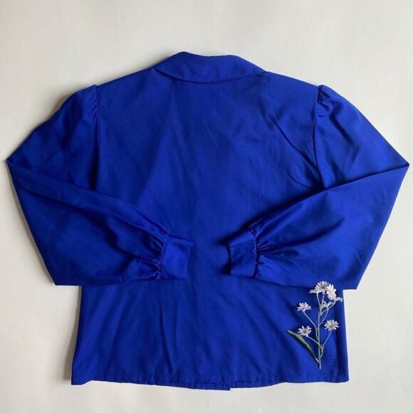 Vintage royal blue blouse - Picture 2 of 8